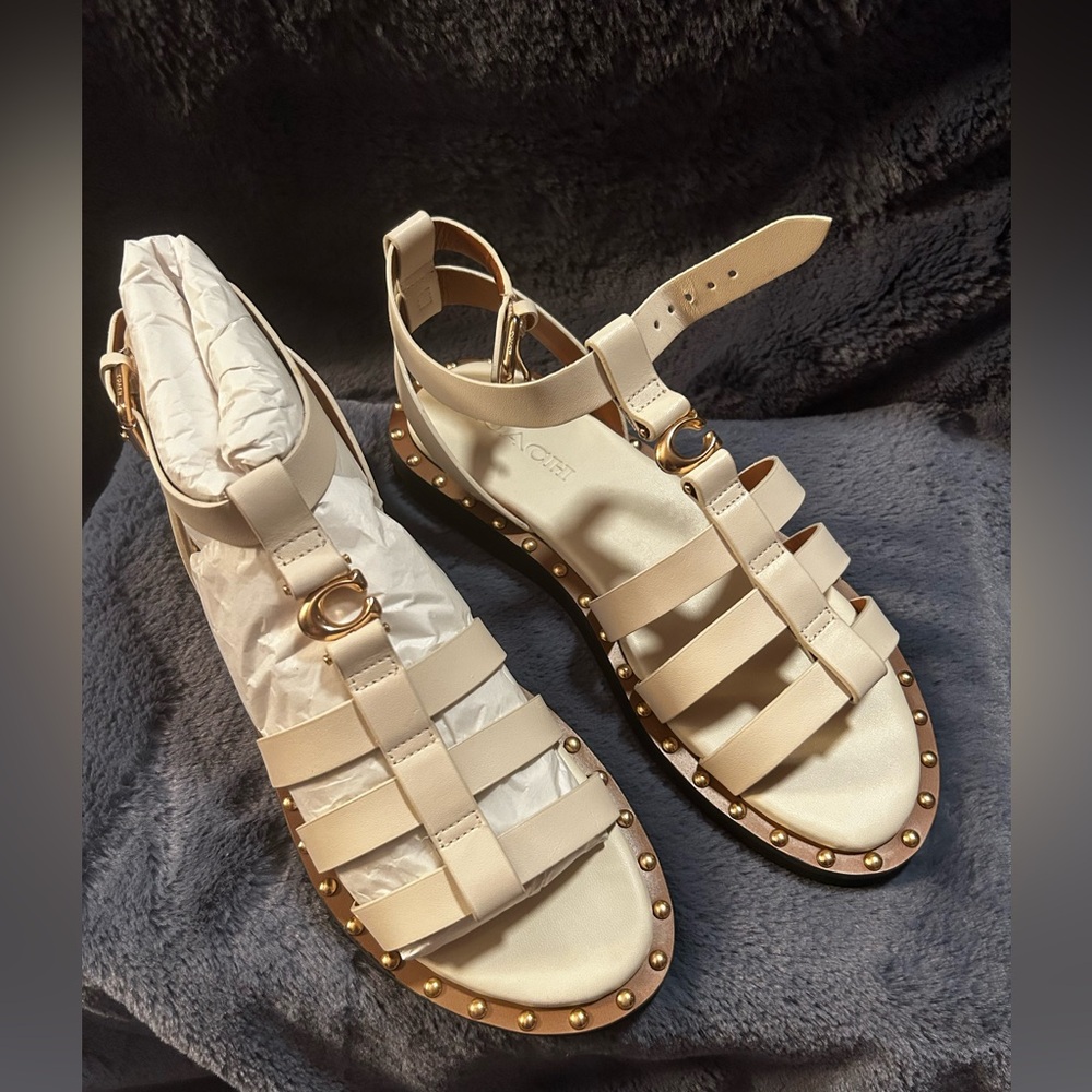Coach Giselle Leather Sandals Women's 8